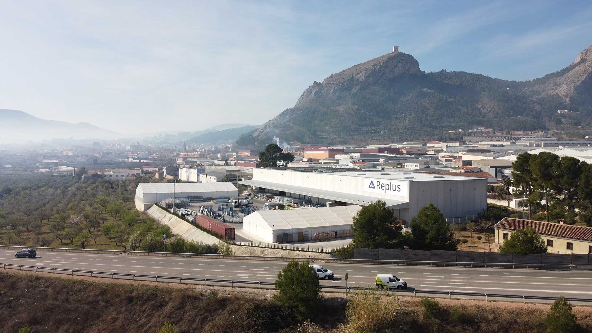 Vista aérea de la fábrica de Replus