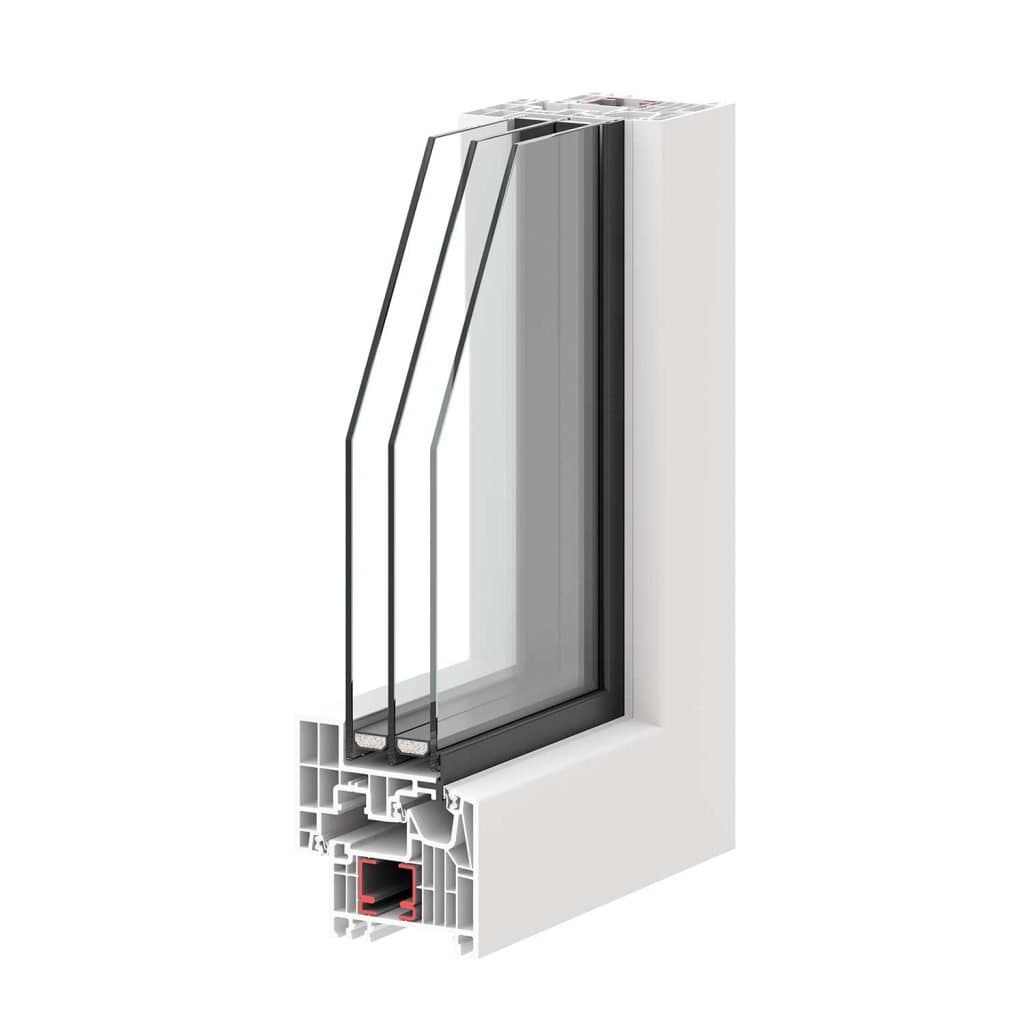 Perfil de ventana PVC triple vidrio Replus