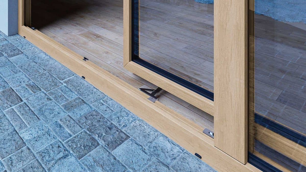 Ventana corredera con foliado doble